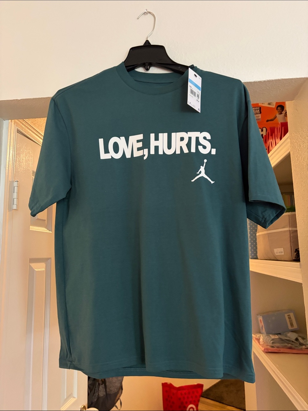 Jordan Teal 'LOVE, HURTS.' Short Sleeve Tee